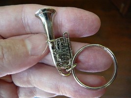 (M-205-C) TUBA key chain KEYCHAIN JEWELRY SILVER-nickel plt I love littl... - £17.06 GBP