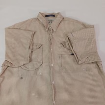Columbia Shirt Men's XL Brown Check Cotton Short Sleeve Super Bonehead FM7272 image 11