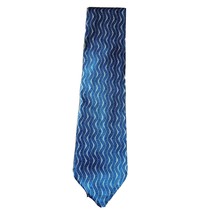 DKNY men’s tie blue geometric silk dress necktie - $9.90