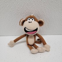 Vintage 5&quot; Bobby Jack Monkey Plush With Backpack Keychain Clip - £19.70 GBP