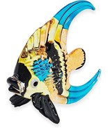 3&quot; Long Yellow Black Blue Butterflyfish Blown Glass Marine Life Butterfl... - $47.04 CAD