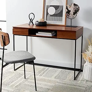 SAFAVIEH Home Collection Alric Brown/Black Desk, Medium - $324.99