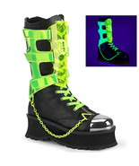 DEMONIA Men&#39;s 2&quot; Platform Lace-Up Mid Calf Vegan Boot Back Shoes GRAVEDI... - $2,013.77 MXN