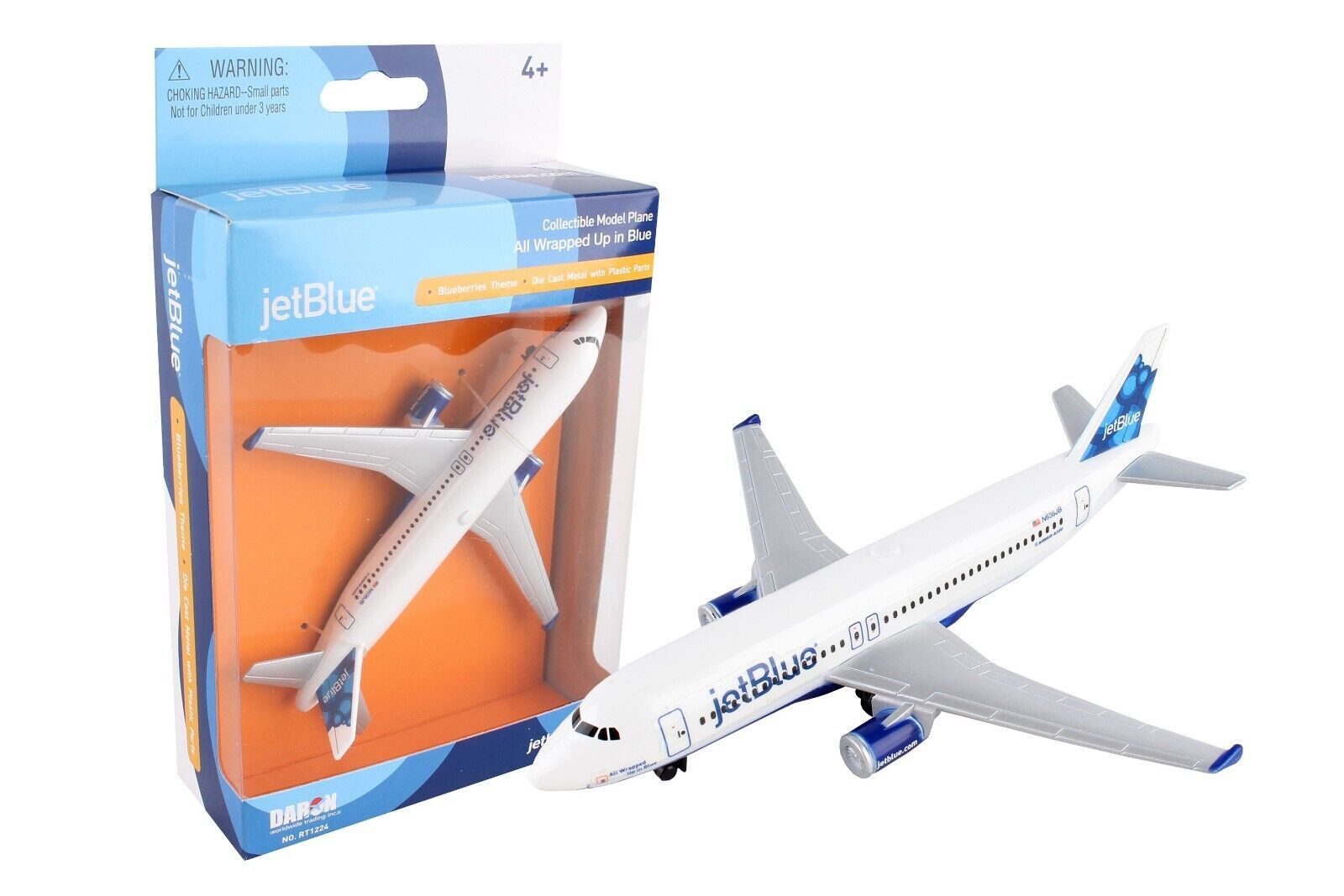 5.75 Inch Airbus A320 Jet Blue JetBlue Diecast Model APPROX 1/257 Scale - $19.79