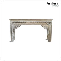 Furniture BoutiQ Hand-carved White Washed Console Table - £2,157.46 GBP