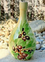 NICE! Gorgeous Olive Vase Jar Old Pottery Clay Porcelain Glass Vintage A... - £40.21 GBP