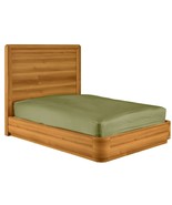 Queen Modern Wood Platform Bed Frame with Round Corners and Headboard - $1,036.38 CAD