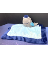 Bananafish 12x12 Gray Whale Blue Baby Lovey Security Blanket 2016 Animal... - $11.87