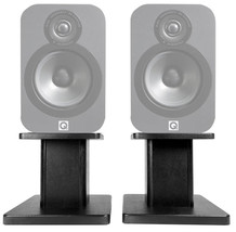 (2) 8 Black Bookshelf Speaker Stands For Q Acoustics 3020 Bookshelf Spea... - £72.33 GBP