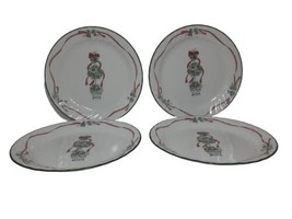 4 Corelle Callaway Holiday Lunchion Plates 9&quot;  Christmas Ribbon Topiary,... - £18.53 GBP
