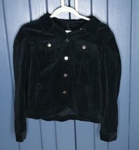 Womens Coldwater Creek Black Velvet Blazer Size Petite Small Fashion Jacket - £14.02 GBP