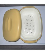 Vtg Tupperware Harvest Gold 3 Piece Vegetable Rice Strainer Steamer 1273... - $646.96 MXN