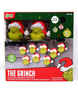 THE GRINCH GEMMY 5971349 STEADY BURN &amp; BLINKING LED LIGHT STRING 8CT LED... - $19.98