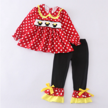 NEW Boutique Minnie MOuse Girls Smocked Embroidered Tunic Outfit Set - £3.11 GBP+
