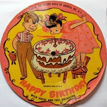 1950 Cardboard Picture Disc - Happy Birthday / For He's A Jolly Good Fellow 6.5" image 2