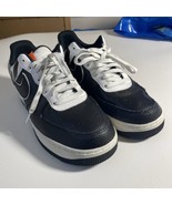 Nike Air Force 1 Low &#39;07 LV8 Logo Shoes Black White 823511-011 Size 10.5 - $68.22