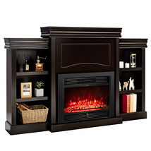 70&quot; Mantel Fireplace TV Stand 750W/1500W Electric Fireplace Heater Insert - £461.14 GBP