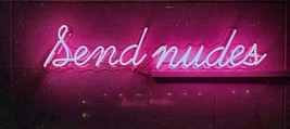 New Send Nudes Neon Sign Poster Bedroom Decor Acrylic Light Gift 24&quot;x5&quot; - £199.03 GBP