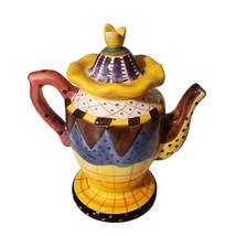 Vintage Rare Bella Casa by GANZ Mexican Flair Colorful Whimsical 8 In. Teapot - £26.10 GBP