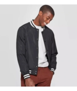 Goodfellow &amp; Co Men&#39;s Bomber Jacket Lightweight Snap Closure Sz L NAVY NWT - $37.95 CAD