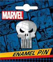 Marvel Comics The Punisher Skull Logo Thick Metal Enamel Pin NEW UNUSED - £6.28 GBP