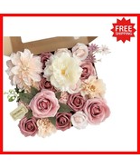 Versatile Pink Bouquets Box Set - 19pcs for Weddings &amp; Event Centerpieces - $524.20 MXN
