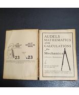 Audels Mathematics and Calculations for Mechanics Book Frank Graham 1935 - $454.97 MXN