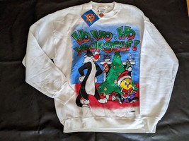 1996 Loony Tunes Sylvester Tweety Bird Ho ho Yourself L Sweatshirt Freeze NEW - £205.69 GBP