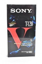 Sony T-120VB Premium Grade VHS Video Tape 6 Hours Sealed New Made USA - £7.82 GBP