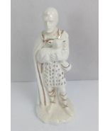 1968 Holland Mold Christmas Nativity Off White &amp; Gold 7.5&quot; Shepherd - $20.36 CAD