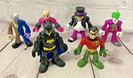 Imaginext Gotham City lot figures Batman Robin Joker Penguin Two-Face Le... - $23.90