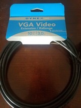 Dynex™ 10&#39; VGA PC Monitor EXTENSION Cable DX-C101781 New IE880 DB15 male... - $16.07