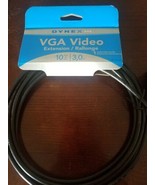 Dynex™ 10&#39; VGA PC Monitor EXTENSION Cable DX-C101781 New IE880 DB15 male... - $302.72 MXN