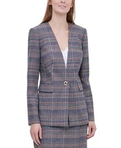 NEW CALVIN KLEIN BLACK BEIGE CAREER PLAID TWEED JACKET BLAZER SIZE 6  $149 - £56.10 GBP