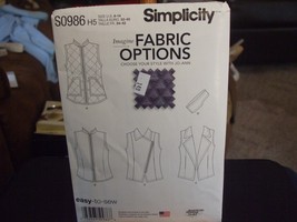 Simplicity S0986 Misses Vest &amp; Headband in 3 Sizes Pattern - Size 6-14 - £8.60 GBP