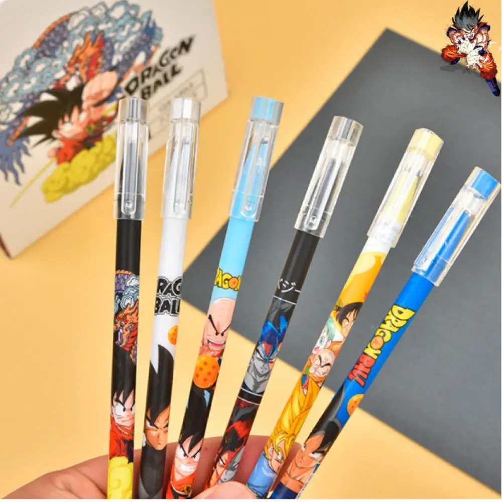 6Pcs/set Dragon Ball Spy X Family Cartoon Print Erasable Gel Pen Stationeries - £10.59 GBP+