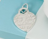 Tiffany &amp; Co Notes 727 Fifth Ave Wave Herat Pendant or Charm in Sterling... - $179.00
