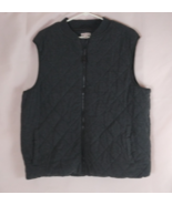 Merona Quilted Dark Gray Full Zip Vest Unisex Size Large - $20.47 CAD