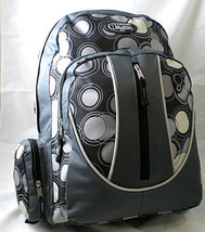 Charcoal Circles Backpack School Pack Bag  NEW 328PB hiking Rucksack Book - £11.86 GBP