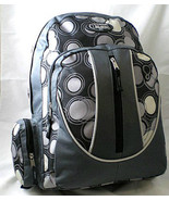 Charcoal Circles Backpack School Pack Bag  NEW 328PB hiking Rucksack Book - £11.83 GBP
