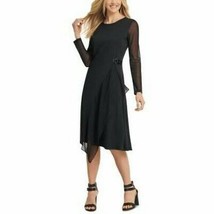 DKNY Womens Illusion Sleeve Dress - £37.04 GBP