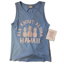 Vibe N&#39; Top Sleeveless Baby Blue XS NEW All About Aloha Hawaii Cotton Va... - £18.35 GBP