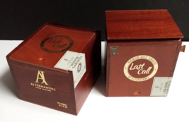 Two Empty Wood Last Call Cigar Boxes for Crafting, Gifting or Travel Hum... - $24.99