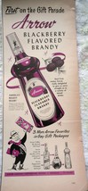 Arrow Blackberry Flavored Brandy 1940s Magazine Print Advertisements Art - $5.99