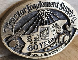 Vintage Tractor Implement Supply Tisco 60 Year Anniversary Belt Buckle S... - $12.34