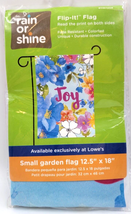 Rain or Shine 12.5&quot; x 18&quot; Floral Garden Porch Flag Joy Flip It Decorativ... - £6.26 GBP