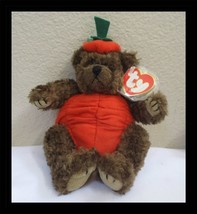 Ty Attic Treasures Peter The Pumpkin Bear Jointed NEW - $188.27 MXN