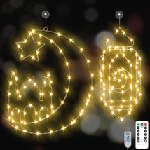 Ramadan Decorations 2 Pack, Star Moon Ramadan Decorative Lights &amp; Ramadan Lanter - £19.90 GBP