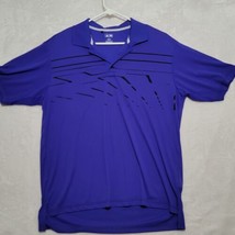 Adidas Golf Shirt Size L Large Blue Short Sleeve Casual Polo - £14.83 GBP