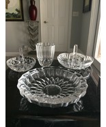 Vintage 4 pieces Crystal Candy Dish , Shot Glass - $37.39